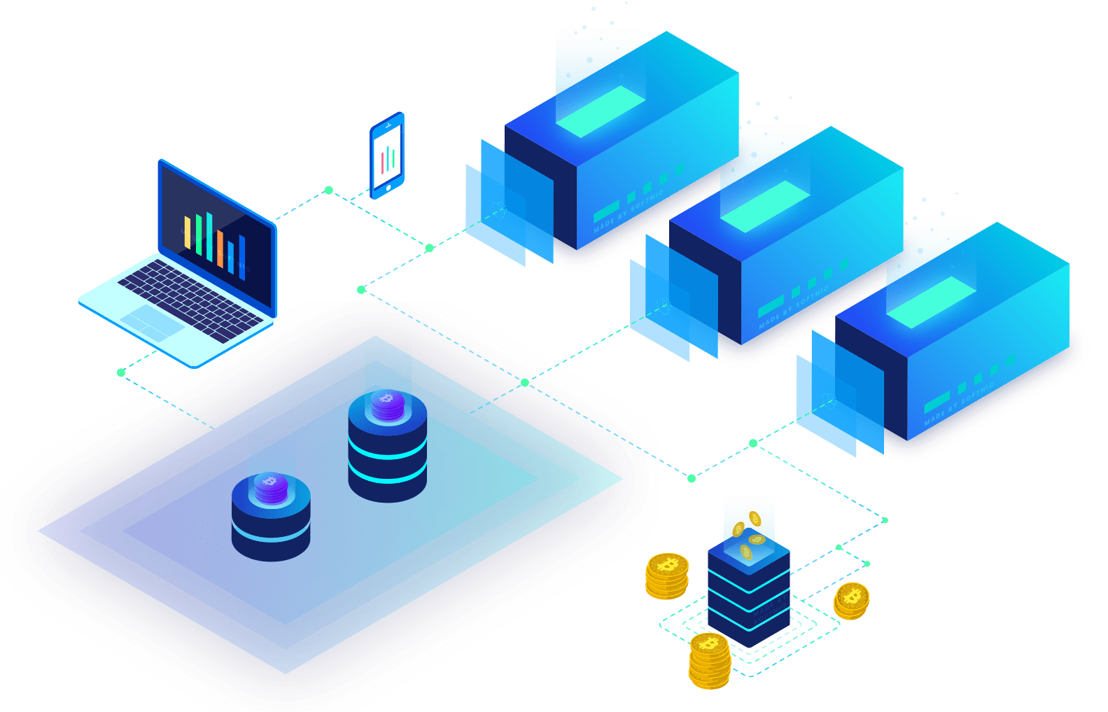Illustration of a secure digital asset vault
